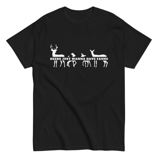 T-shirt noir Deers Just Wanna Have Faune