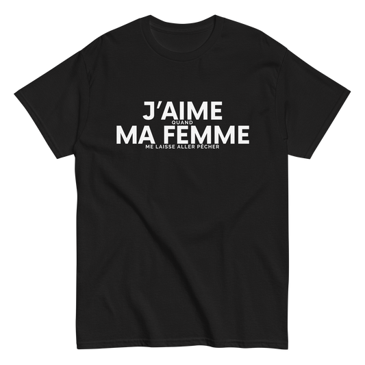 T-shirt noir J'AIME MA FEMME