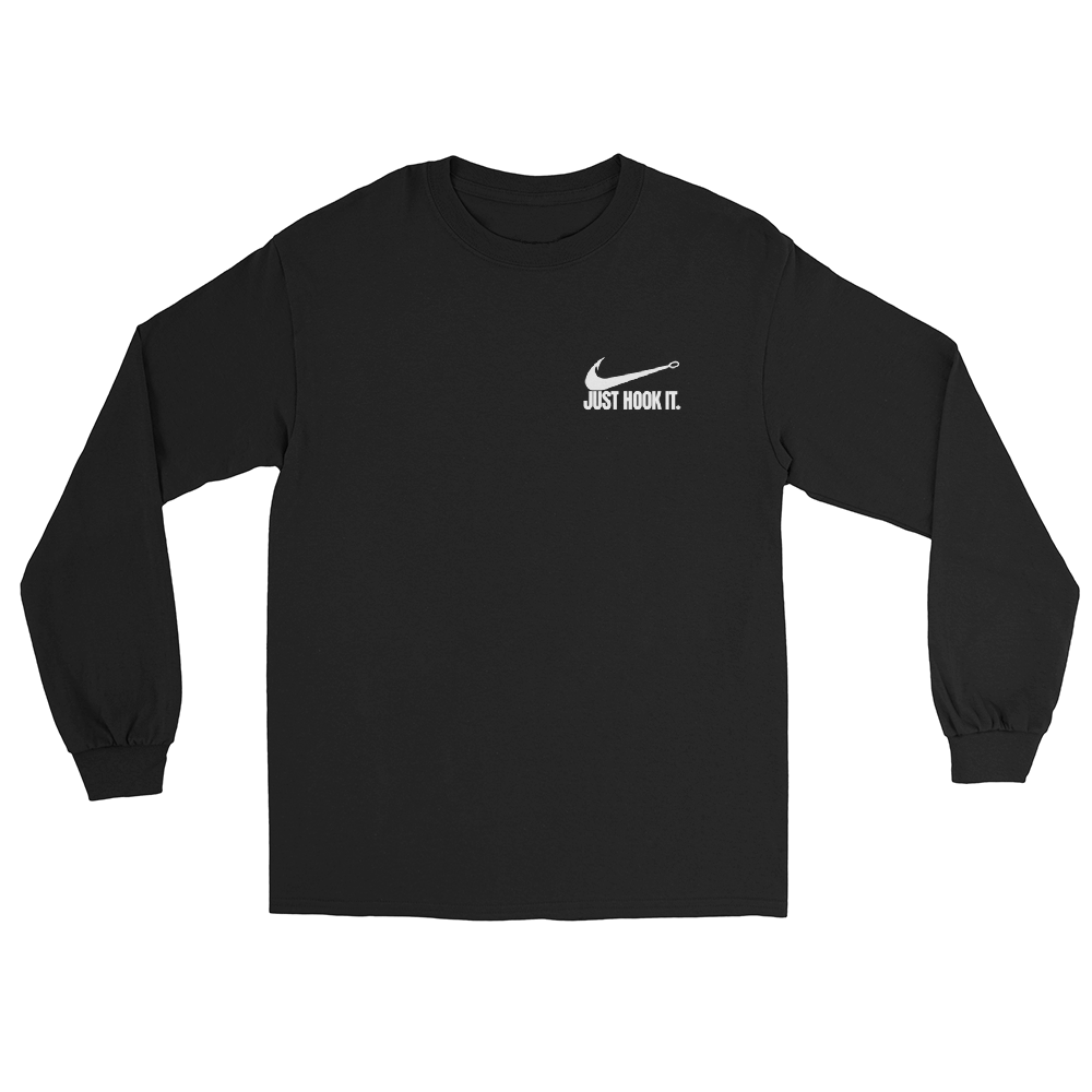 Just Hook It Black Long Sleeve Sweater.