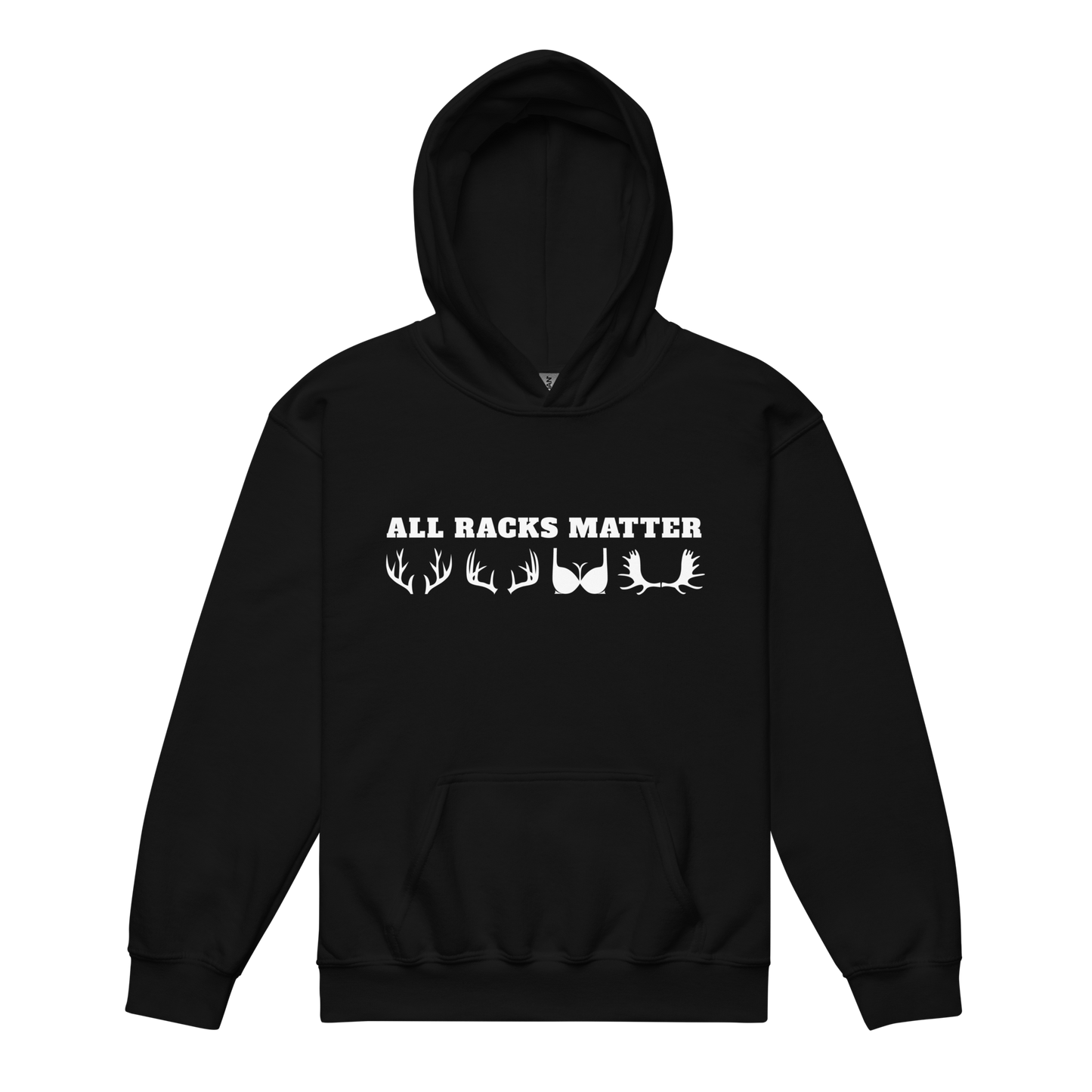 All Racks Matter children's black hoodie